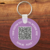 Porte-clés QR Code Scan Info Porte - clé de texte et de coule (Recto)