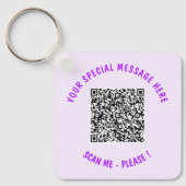 Porte-clés QR Code Scan Info Porte - clé de texte personnalis (Recto)