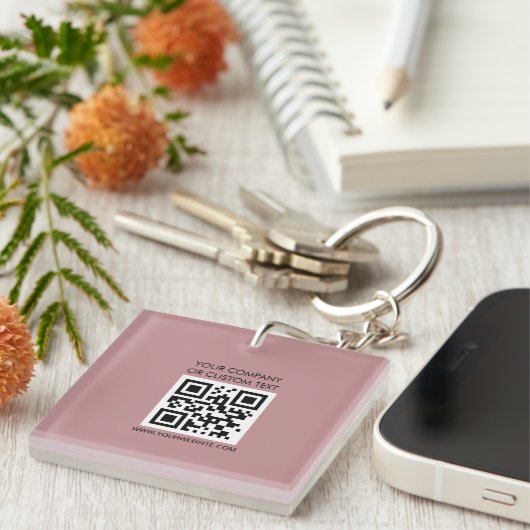Porte-clés QR Code  Text  Modern Minimalist (Devant Droit)