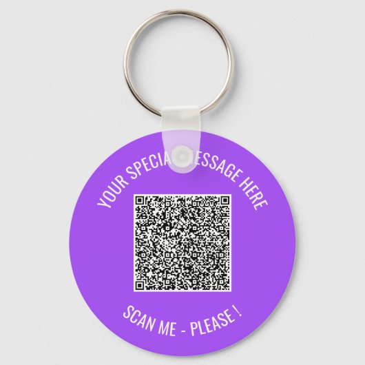 Porte-clés QR Code Votre Message Porte - clé Cadeau - Choisis (Recto)