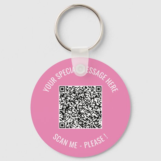 Porte-clés QR Code Votre Message Spécial Cadeau Moderne Surpr (Recto)