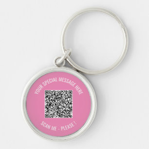 Porte-clés QR Code Your Special Message Modern Surprise Gift 