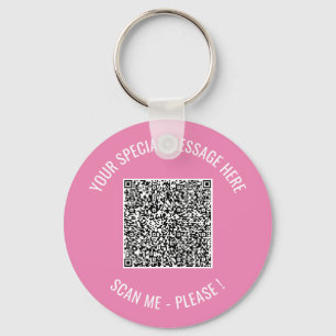 Porte-clés QR Code Your Special Message Modern Surprise Gift 