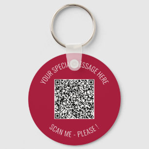 Porte-clés QR Code Your Special Message Surprise Keychain