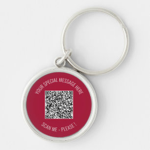 Porte-clés QR Code Your Special Message Surprise Keychain