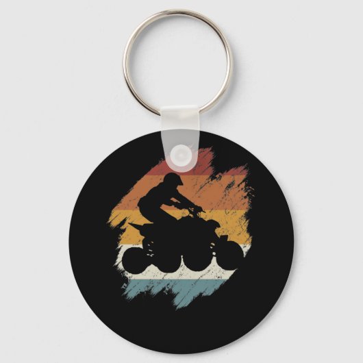 Porte-clés Quad vintage rétro (Recto)