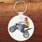 Porte-clés Quad VTT en profil latéral (Recto)