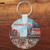 Porte-clés Quai en acier - Atlantic City (Recto)