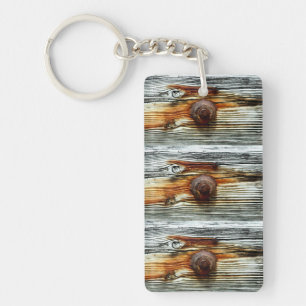 Porte-clés quai gris de bois flotteur
