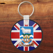 Porte-clés Qualité des îles Falkland Cercle du drapeau (Recto)