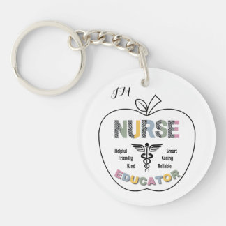 Porte-clés Qualités de l'infirmière éducatrice/Pomme personna