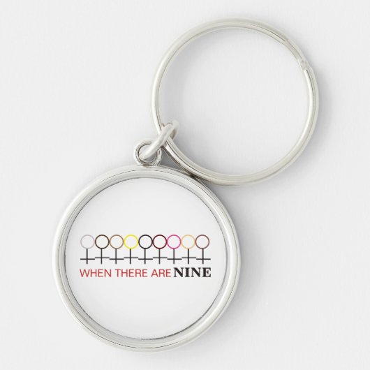 Porte-clés Quand Il Y A Neuf Devis De Justice Ginsburg RBG (Devant)