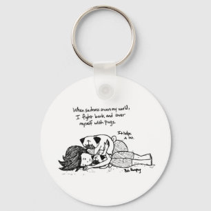 Porte-clés Quand la tristesse couvre mon monde