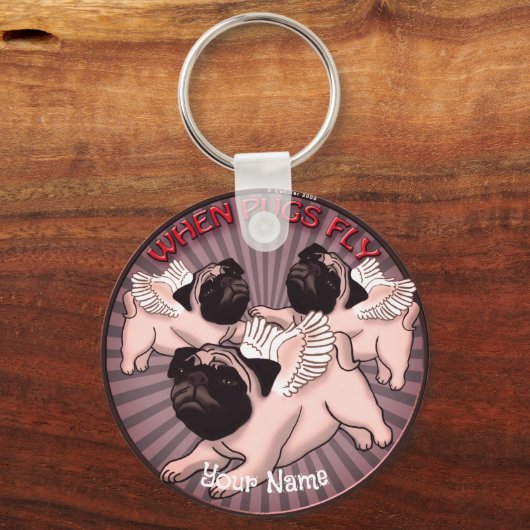 Porte-clés Quand les Carlins volent (Recto)