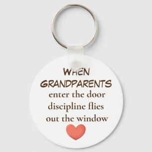 Porte-clés Quand les grands-parents entrent en porte - clé