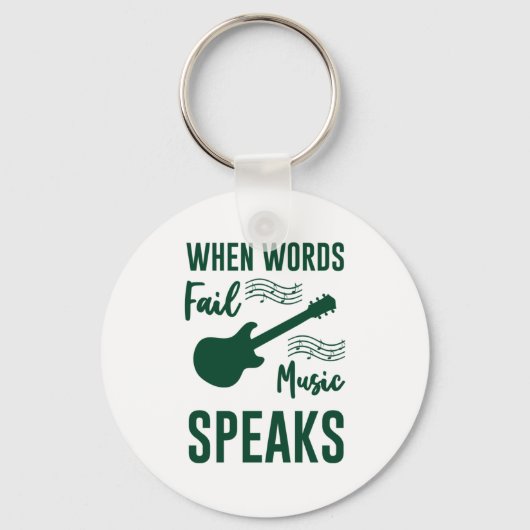 Porte-clés Quand les mots ne parlent pas musique parler (Recto)