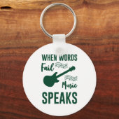 Porte-clés Quand les mots ne parlent pas musique parler (Recto)