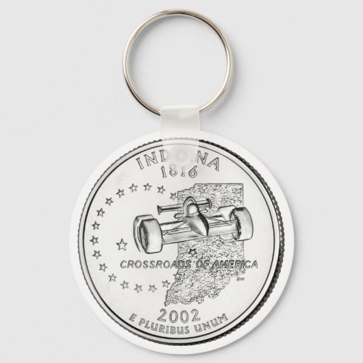 Porte-clés Quart de dollar de l'Indiana (Recto)