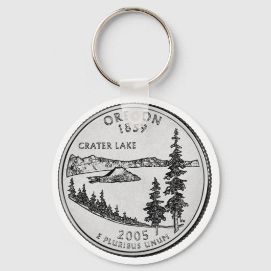 Porte-clés Quart de dollar de l'Oregon (Recto)