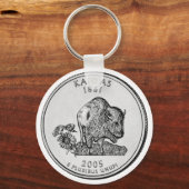 Porte-clés Quarter d'État du Kansas (Recto)