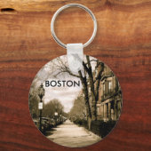 Porte-clés Quartier de Commonwealth Avenue (sépia) (Recto)