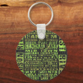 Porte-clés Quartiers de New York Vert (Recto)