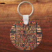 Porte-clés Quartiers de NYC Orange (Recto)