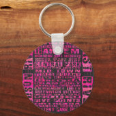 Porte-clés Quartiers NYC Hot Rose (Recto)