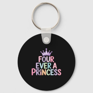 Porte-clés Quatre ans une princesse 4ème anniversaire filles