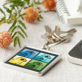 Porte-clés Quatre couleur Linnies (Côté)