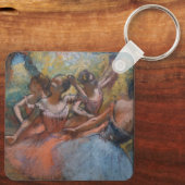 Porte-clés Quatre danseurs de ballet sur scène par degrés (Verso)