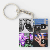 Porte-clés Quatre de vos photos font votre propre Keepsaké (Devant)
