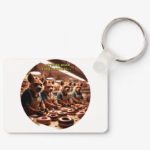 Quatre Hyenas Se Promènent Dans Une Boulangerie...