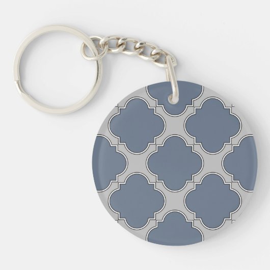 Porte-clés Quatrefoil gris bleu (Devant)