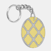 Porte-clés Quatrefoil jaune et gris (Devant gauche)