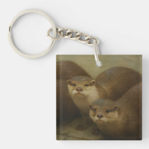 Porte-clés Quatuor Otter - Art de la faune