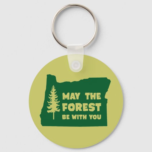 Porte-clés Que la forêt soit avec vous en Oregon (Recto)