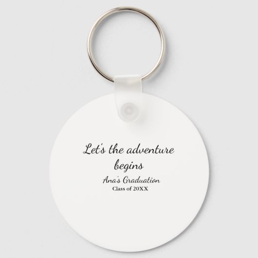 Porte-clés que l'aventure commence promotion 20XX (Recto)