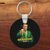 Porte-clés Que Les Shenanigans Commencent Drôle Trump St Patr (Recto)