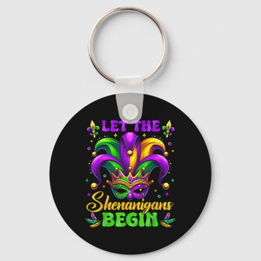 Porte-clés Que Les Shenanigans Commencent Mardi Gras 4 (Recto)