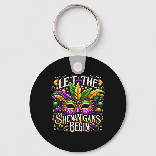 Porte-clés Que Les Shenanigans Commencent Mardi Gras 8 (Recto)