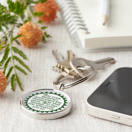 Porte-clés Que vos bénédictions dépassent le nombre des shamr (Côté)