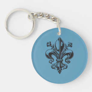 Porte-clés Québec fleur de lys élégant Champlain - VOS COULEU