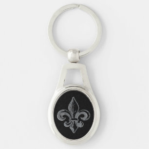 Porte-clés Québec gothique fleur de lys français VOS COULEURS
