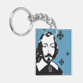 Porte-clés Québec Samuel de Champlain 1608 Signature Français (Devant gauche)