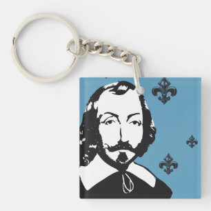 Porte-clés Québec Samuel de Champlain 1608 Signature Français