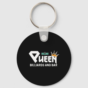 Porte-clés Queen Billard Et Bar Joueur Vintage De Piscine Amu