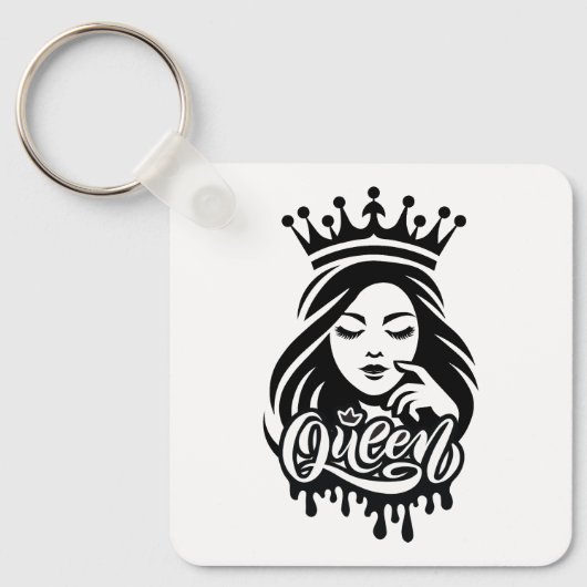 Porte-clés Queen Design – Elegant Royal Crown (Recto)