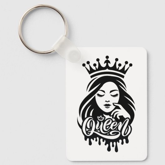 Porte-clés Queen Design – Elegant Royal Crown (Recto)