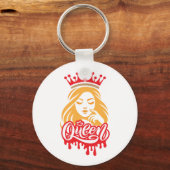 Porte-clés Queen Design – Elegant Royal Crown Typography for  (Recto)